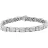 Haus Of Brilliance 14k White Gold 5cttw Diamond Alternating Station Tennis Bracelet In Metallic