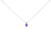 Haus Of Brilliance 14k White Gold 5x5 Mm Heart Shaped Purple Amethyst Solitaire Pendant Necklace In White