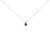 Haus Of Brilliance 14k White Gold 5x5 Mm Heart Shaped Red Garnet Solitaire Pendant Necklace In White