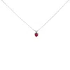 Haus Of Brilliance 14k White Gold 5x5 Mm Heart Shaped Red Ruby Solitaire Pendant Necklace In Metallic
