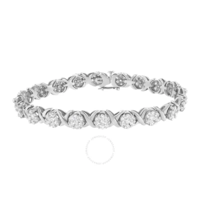 Haus Of Brilliance 14k White Gold 6-1/3 Cttw Round Brilliant-cut Diamond Round Cluster & X-linktenni