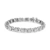 Haus Of Brilliance 14k White Gold 6-1/3 Cttw Round Brilliant-cut Diamond Round Cluster & X-link 7" Tennis Bracelet In White