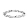 Haus Of Brilliance 14k White Gold 6 3/4 Cttw Diamond 4 Stone Link Bracelet In Metallic