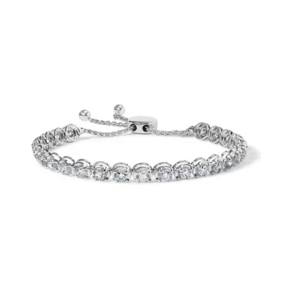Haus Of Brilliance 14k White Gold 6.00 Cttw Diamond 4"-10" Adjustable Bolo Tennis Bracelet