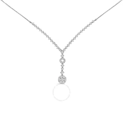 Haus Of Brilliance 14k White Gold 6/7 Cttw Diamond Drop And V Necklace (h-i Color