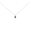 Haus Of Brilliance 14k White Gold 6x4mm Oval Shaped Red Garnet Solitaire Pendant Necklace In White