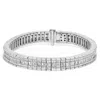 Haus Of Brilliance 14k White Gold 7 7/8 Cttw Princess And Baguette Diamond Eternity Line Tennis Bracelet In White