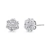 Haus Of Brilliance 14k White Gold 7 Stone Floral Cluster Round Brilliant Cut Diamond Stud Earrings With Screw Backs(i-j In White