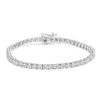 HAUS OF BRILLIANCE HAUS OF BRILLIANCE 14K WHITE GOLD 7.0 CTTW 4-PRONG SET LAB GROWN DIAMOND 7" TENNIS BRACELET