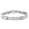 Haus Of Brilliance 14k White Gold 7.0 Cttw Princess Cut Diamond 7" Alternating Vertical And Horizontal Rectangular Link In White