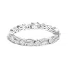 Haus Of Brilliance 14k White Gold 8 5/8ct Cttw Princess And Baguette Diamond Geometric Twist Link Bracelet In White
