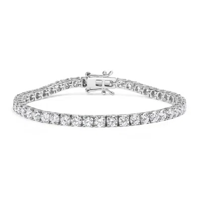 Haus Of Brilliance 14k White Gold 8.00 Cttw Prong Set Lab Grown Round Diamond Classic Tennis Bracele In ["white"]
