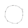 Haus Of Brilliance 14k White Gold Alternating Blue Sapphire And White Diamond Bezel Station Chain Bracelet