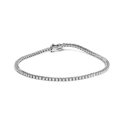 Haus Of Brilliance 14k White Gold Classic 1 1/2 Cttw Diamond Tennis Bracelet In Purple
