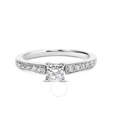 Haus Of Brilliance 14k White Gold Diamond 1/2 Cttw Princess Cut Diamond Engagement Ring