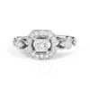 Haus Of Brilliance 14k White Gold Diamond 3/4 Cttw Diamond Halo Style And Woven Shank Engagement Rin In White
