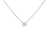 Haus Of Brilliance 14k White Gold Lab Grown Oval Solitaire Diamond East West 18" Pendant Necklace In White