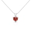 HAUS OF BRILLIANCE HAUS OF BRILLIANCE 14K WHITE GOLD MARTINI-SET 1.00 CTTW LAB GROWN PINK HEART DIAMOND SOLITAIRE PENDA