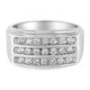 Haus Of Brilliance 14k White Gold Men's Diamond Channel Set Band Ring In White