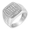 Haus Of Brilliance 14k White Gold Men's Diamond Squared Band Ring In White