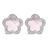 Haus Of Brilliance 14k White Gold Mother Of Pearl And 1/5 Cttw Diamond Halo Star Stud Earrings