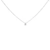 Haus Of Brilliance 14k White Gold Pear Shape Lab Grown Diamond Solitaire Pendant Necklace In Silver