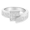 Haus Of Brilliance 14k White Gold Princess And Baguette-cut Diamond Ring In White
