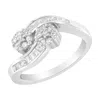 Haus Of Brilliance 14k White Gold Round And Baguette Diamond Bypass Ring In White