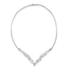 Haus Of Brilliance 14k White Gold Round And Princess Cut Diamond 'v' Shape Fashion Pendant In White