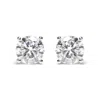 Haus Of Brilliance 14k White Gold Round Brilliant-cut Lab Grown Diamond Classic 4-prong Stud Earrings With Screw Backs In White