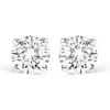 Haus Of Brilliance 14k White Gold 1.0 Cttw 4-prong Set Brilliant Round-cut Solitaire Lab Grown Diamond Push Back Stud E In White