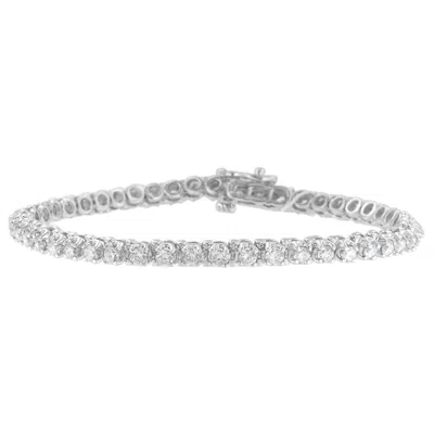 Haus Of Brilliance 14k White Gold Round-cut Diamond Tennis Bracelet