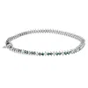 Haus Of Brilliance 14k White Gold Round-cut White And Blue Diamond Fashion Bracelet In White
