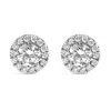 Haus Of Brilliance 14k White Gold Round Lab-grown Diamond Halo Stud Earrings In White