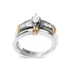 Haus Of Brilliance 14k Yellow And White Gold 1/3 Cttw Marquise Diamond Cocktail Engagement Ring Set In Multi