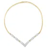Haus Of Brilliance 14k 2.07 Ct. Tw. Diamond Statement Necklace In Multi