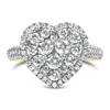 Haus Of Brilliance 14k Yellow Gold 1 1/2 Cttw Diamond Heart Shaped Composite Ring In Yellow
