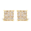 Haus Of Brilliance 14k Yellow Gold 1 1/2 Cttw Princess-cut Diamond Square Stud Earrings In Gold