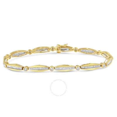 Haus Of Brilliance 14k Yellow Gold 1 1/2ct Tdw Diamond Bezel And Link Tennis Bracelet (h-i In White