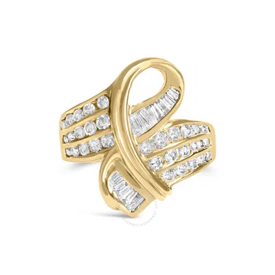 Haus Of Brilliance 14k Yellow Gold 1 1/3 Cttw Channel Set Diamond Bypass Cocktail Ring (j-k