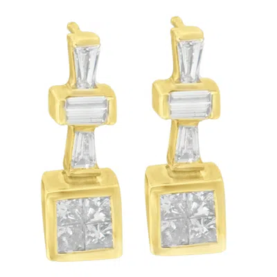 Haus Of Brilliance 14k Yellow Gold 1 1/3 Cttw Diamond Hoop Earrings