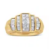 Haus Of Brilliance 14k Yellow Gold 1 3/4 Cttw Baguette And Princess-cut Diamond Step Up Tapered Cocktail Ring Band In Yellow