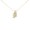Haus Of Brilliance 14k Yellow Gold 1 5/8 Cttw Princess And Baguette Diamond Duo Bar Pendant Necklace In Gold