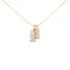 Haus Of Brilliance 14k Yellow Gold 1 5/8 Cttw Princess And Baguette Diamond Duo Bar Pendant Necklace In Yellow