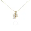 Haus Of Brilliance 14k Yellow Gold 1 5/8 Cttw Princess And Baguette Diamond Duo Bar Pendant Necklace In Yellow