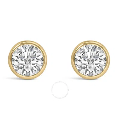 Haus Of Brilliance 14k Yellow Gold 1.0 Cttw Lab Grown Diamond Screw-back Classic Bezel Solitaire Stu