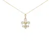 Haus Of Brilliance 14k Yellow Gold 1.00 Cttw Round Diamond Fleur De Lis 18" Pendant Necklace In Yellow