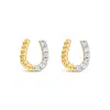 Haus Of Brilliance 14k Yellow Gold 1/10 Cttw Diamond And Braided Horseshoe Stud Earrings In Yellow