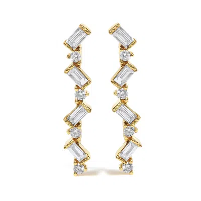 Haus Of Brilliance 14k Yellow Gold 1/2 Cttw Diamond Zig Zag Drop Earrings (i-j Color
