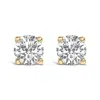 Haus Of Brilliance 14k Gold 1/2 Cttw Lab Grown Diamond Solitaire Stud Earrings In Gold